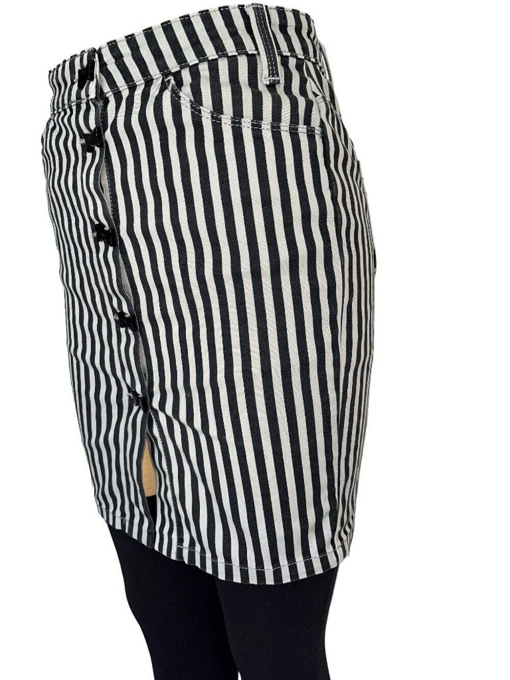 Vintage Y2K Killah (Miss Sixty Sister Brand) Striped Denim Mini Skirt